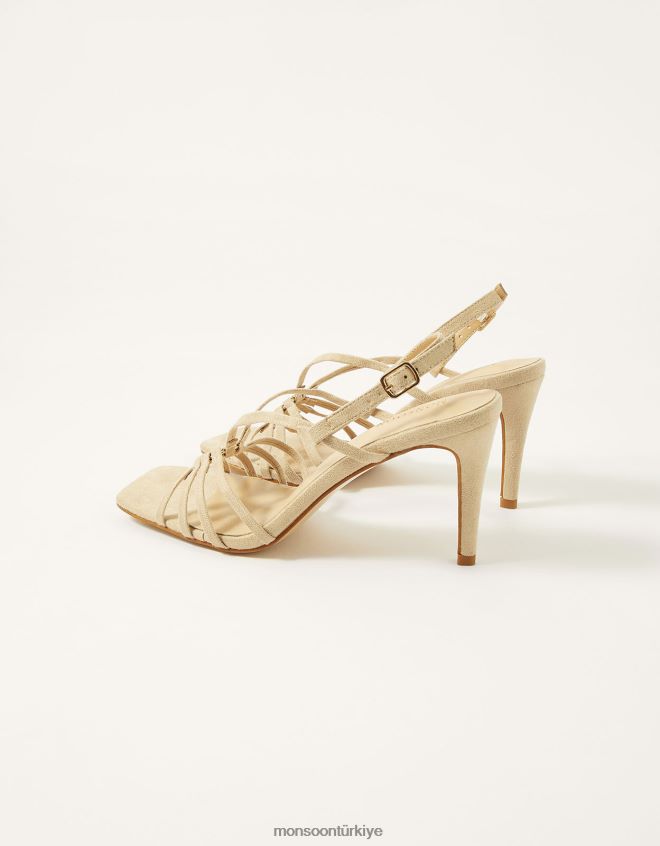 Monsoon kadınlar zar zor halka detaylı topuklu ayakkabı JH86BT1546 ayakkabı çıplak