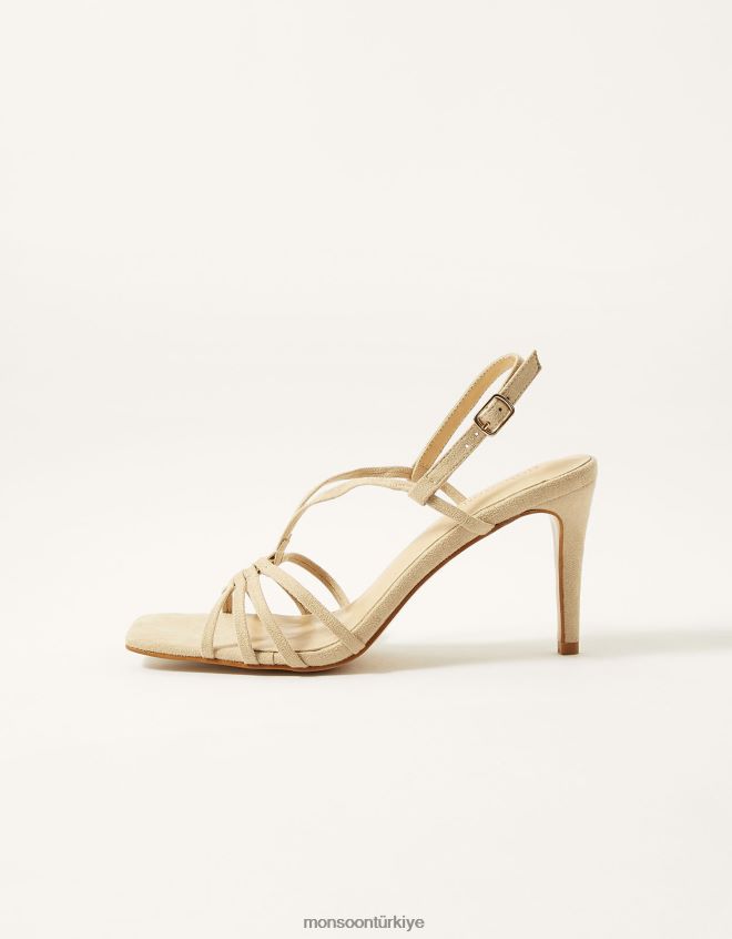 Monsoon kadınlar zar zor halka detaylı topuklu ayakkabı JH86BT1546 ayakkabı çıplak