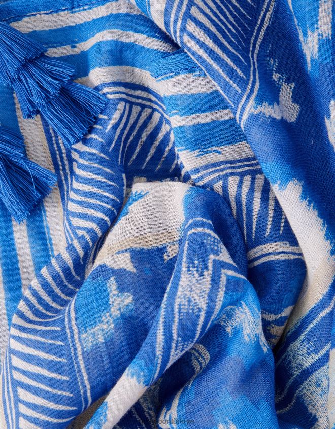 Monsoon kadınlar ikat baskı Malaya peştemâli JH86BT1184 Giyim mavi