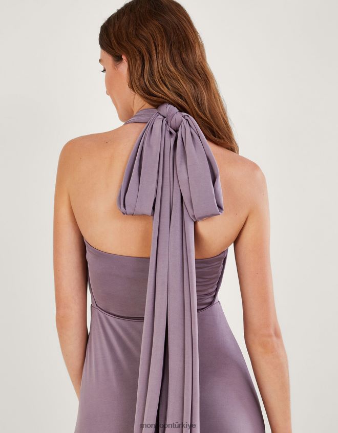Monsoon kadınlar Thea Twist Me Tie Me Maxi Elbise JH86BT387 Giyim vizon