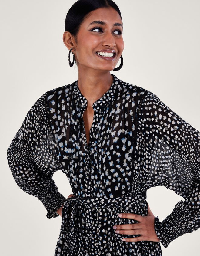 Monsoon kadınlar hollis gömlek elbise JH86BT180 Giyim siyah