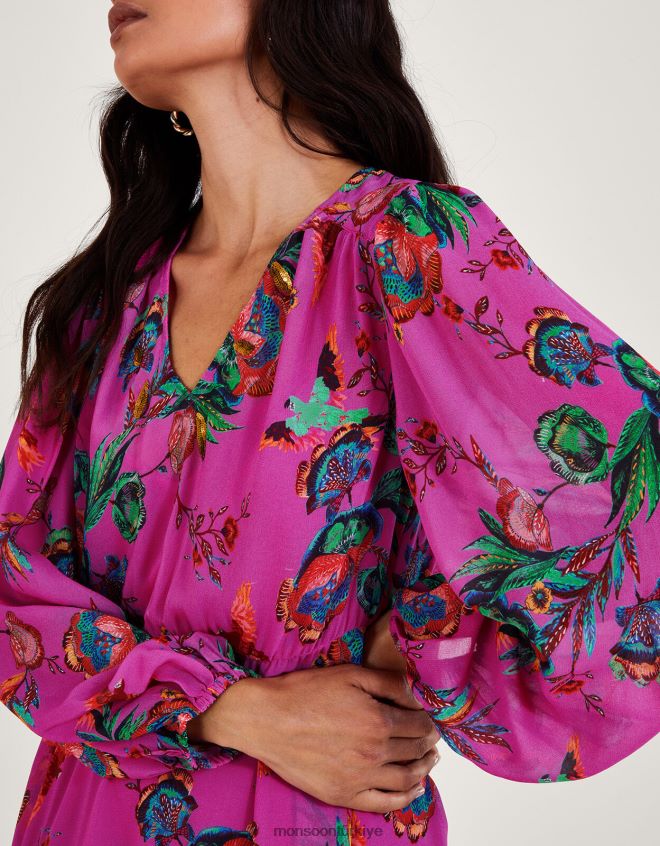 Monsoon kadınlar jordann çay elbisesi JH86BT11 Giyim pembe