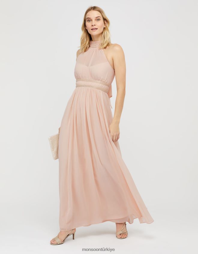 Monsoon kadınlar marion yular işlemeli maxi elbise JH86BT1168 Giyim çıplak