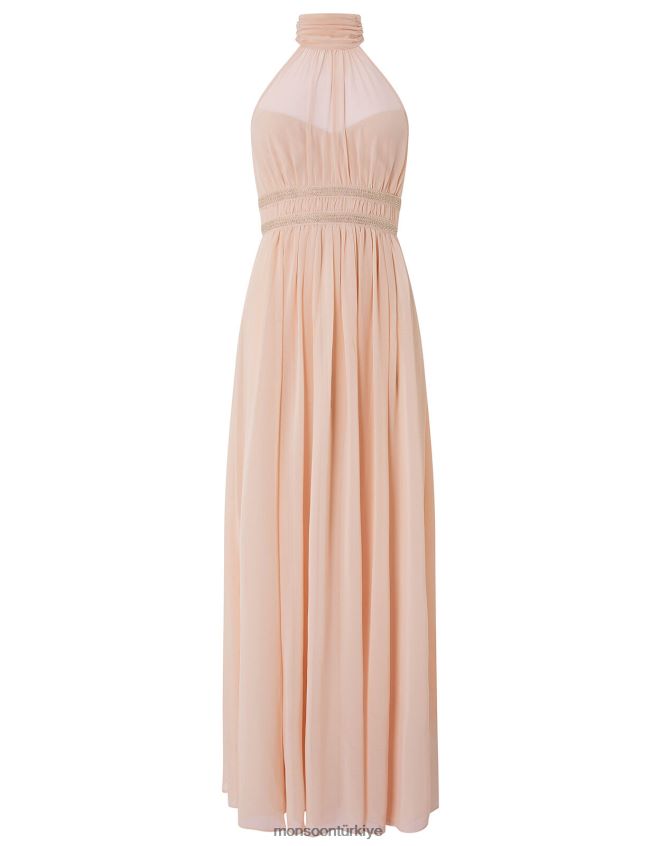 Monsoon kadınlar marion yular işlemeli maxi elbise JH86BT1168 Giyim çıplak