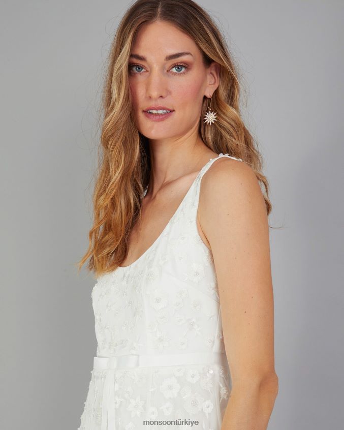 Monsoon kadınlar amelie işlemeli gelinlik JH86BT401 Giyim fildişi