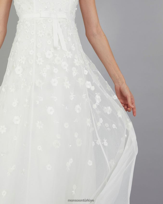 Monsoon kadınlar amelie işlemeli gelinlik JH86BT401 Giyim fildişi