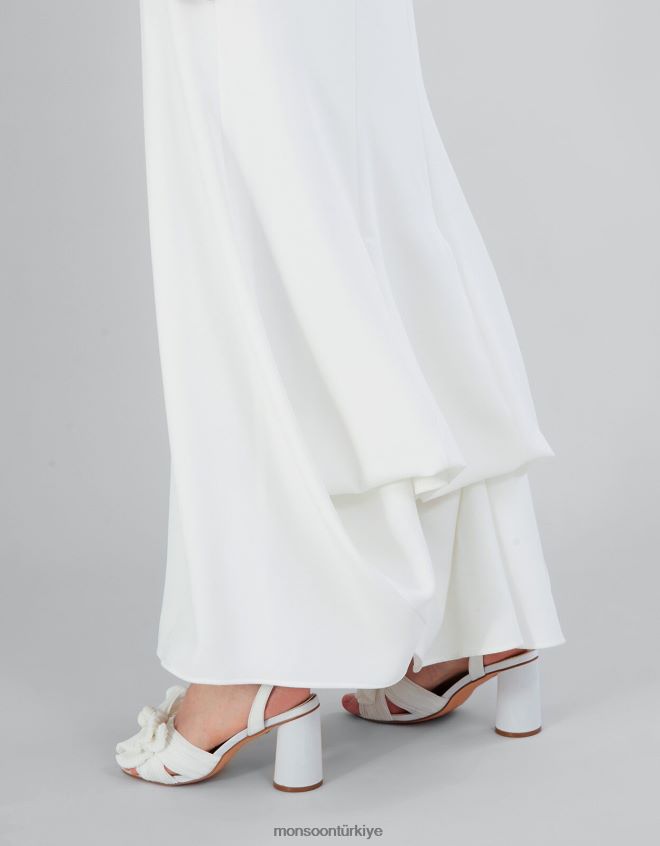 Monsoon kadınlar kate inci süslemeli gelin maxi elbise JH86BT400 Giyim fildişi