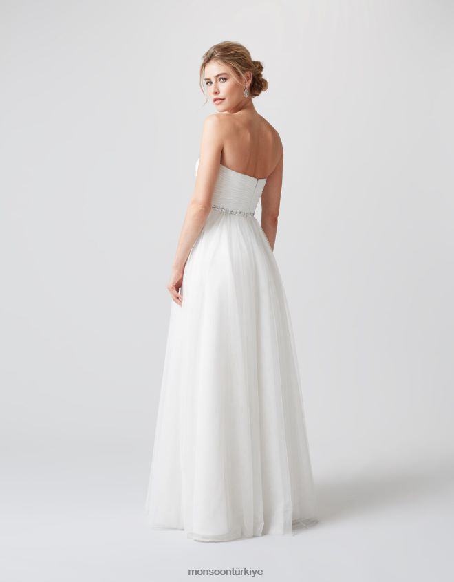 Monsoon kadınlar klara işlemeli gelinlik JH86BT1180 Giyim fildişi