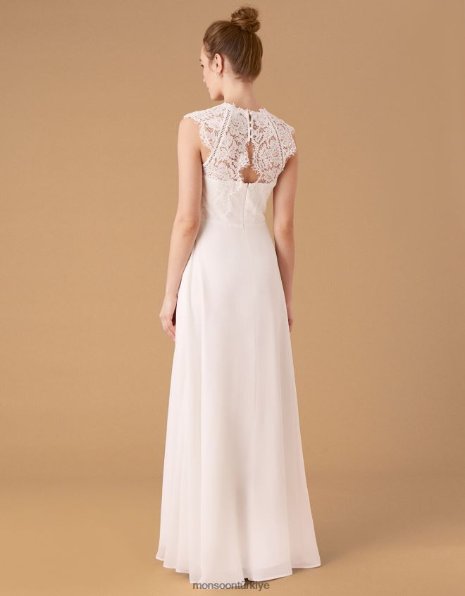 Monsoon kadınlar lilian dantel korsajlı gelinlik JH86BT1156 Giyim fildişi