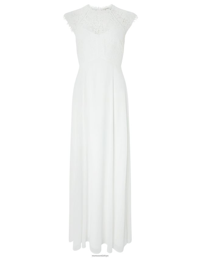 Monsoon kadınlar lilian dantel korsajlı gelinlik JH86BT1156 Giyim fildişi