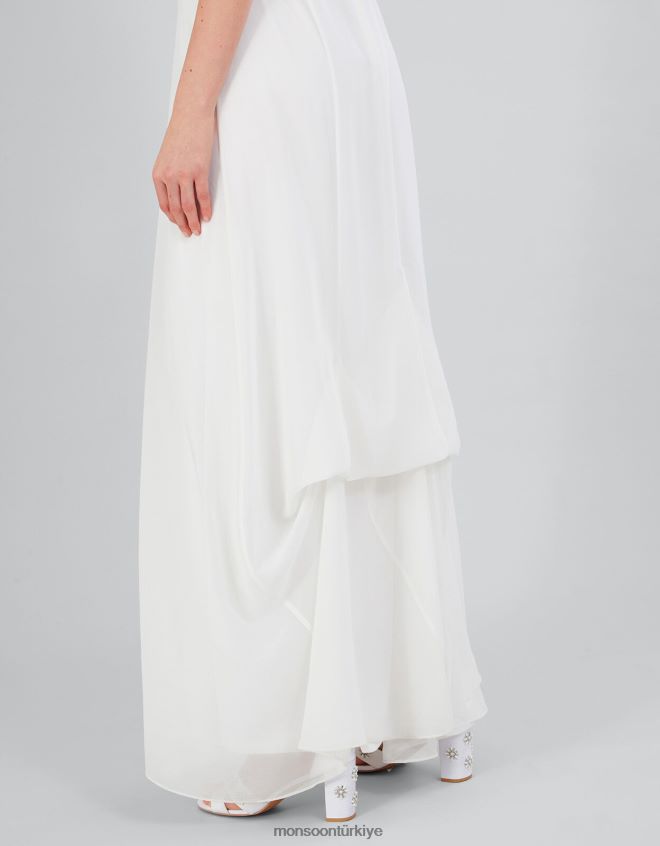 Monsoon kadınlar liz işlemeli gelinlik JH86BT704 Giyim fildişi