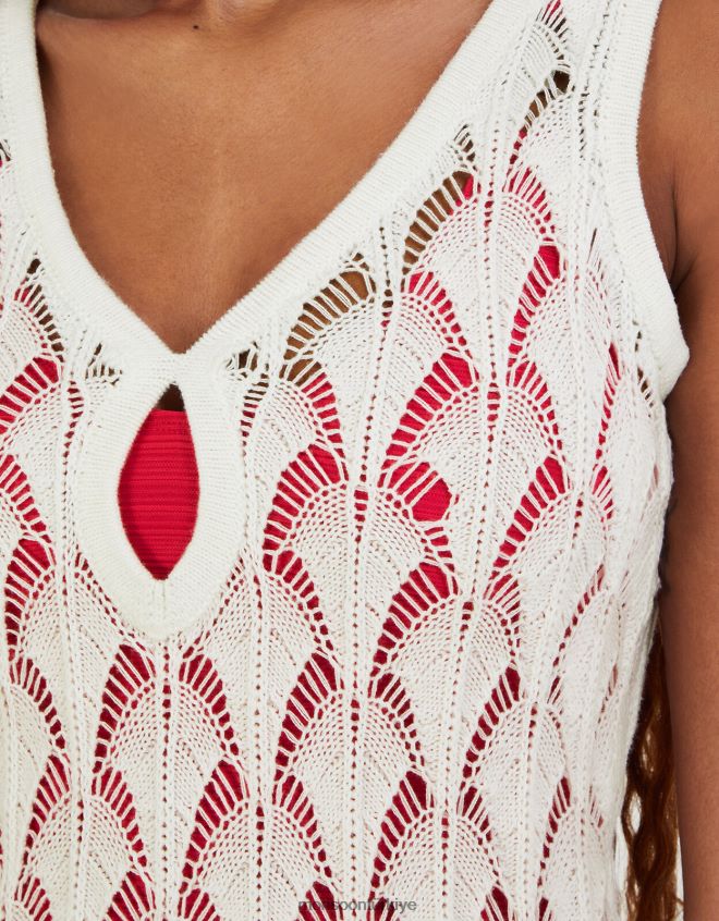 Monsoon kadınlar pointelle dikişli plaj midi elbise JH86BT339 Giyim fildişi