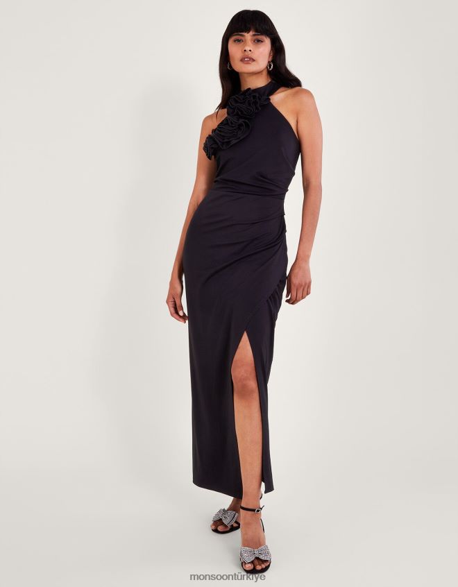 Monsoon kadınlar carly korsaj elbise JH86BT113 Giyim siyah