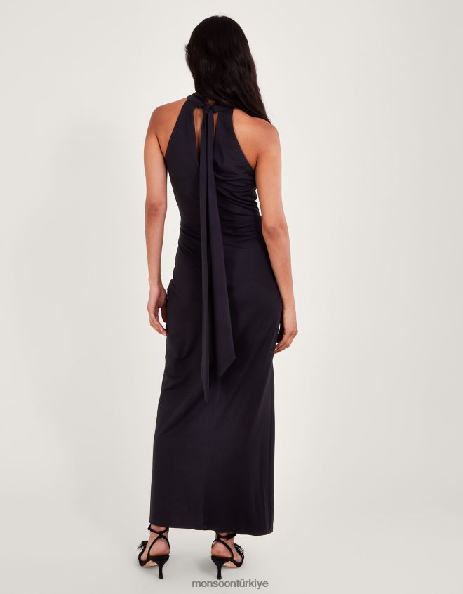 Monsoon kadınlar carly korsaj elbise JH86BT113 Giyim siyah