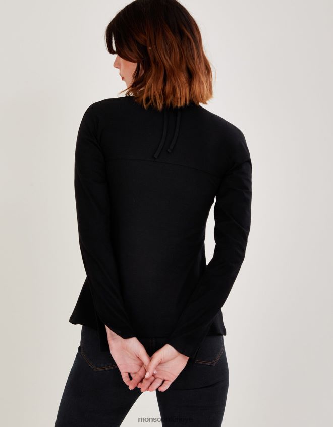 Monsoon kadınlar kesik askılı jarse üst JH86BT561 Giyim siyah