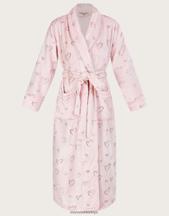 Monsoon kadınlar kalp folyo sabahlık JH86BT466 Giyim pembe
