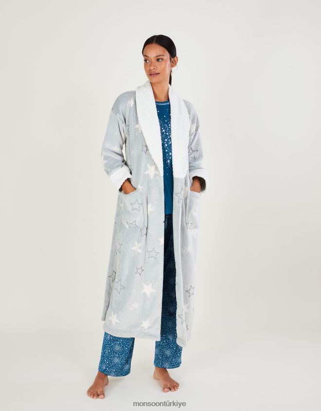 Monsoon kadınlar yıldız desenli sabahlık JH86BT837 Giyim kahverengi (taupe)