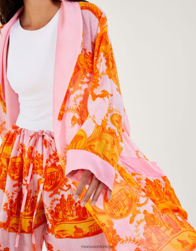 Monsoon kadınlar yüz yıldız antik sütun desenli elbise JH86BT297 Giyim zarif