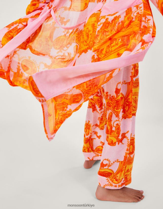 Monsoon kadınlar yüz yıldız antik sütun desenli elbise JH86BT297 Giyim zarif