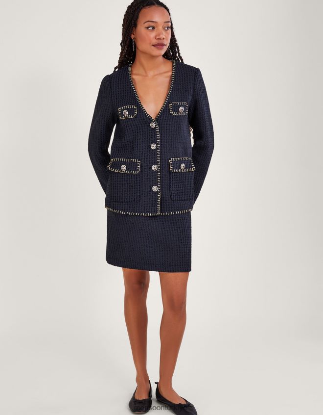 Monsoon kadınlar Tilly tüvit kısa etek JH86BT81 Giyim siyah