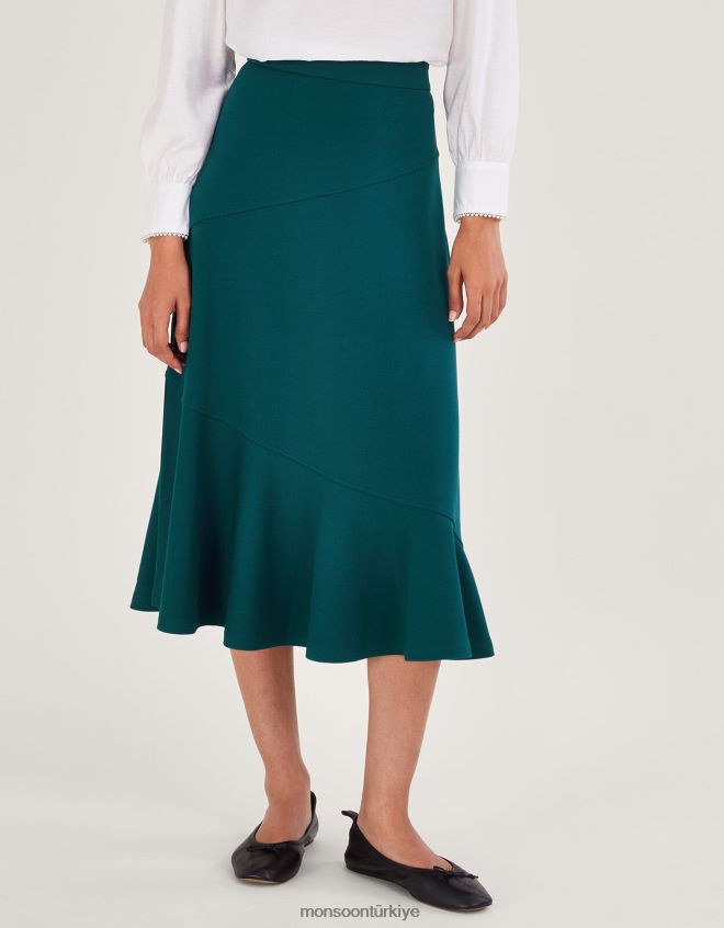 Monsoon kadınlar ava a kesim ponte etek JH86BT44 Giyim yeşil