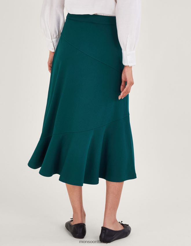 Monsoon kadınlar ava a kesim ponte etek JH86BT44 Giyim yeşil