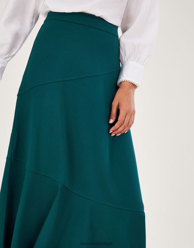 Monsoon kadınlar ava a kesim ponte etek JH86BT44 Giyim yeşil