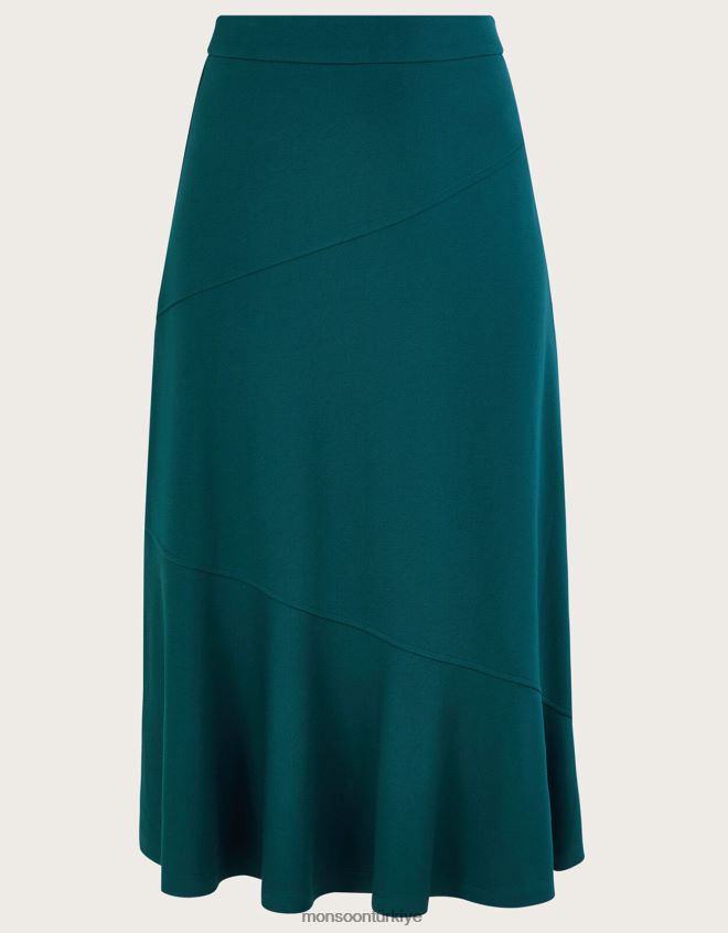 Monsoon kadınlar ava a kesim ponte etek JH86BT44 Giyim yeşil
