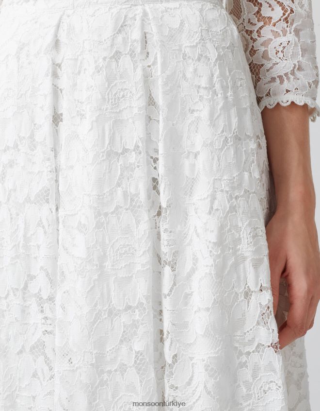 Monsoon kadınlar dominika gelin eteği JH86BT1164 Giyim fildişi