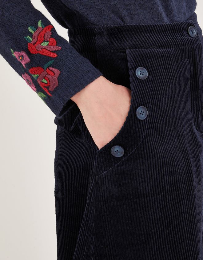 Monsoon kadınlar kordon midi etek JH86BT28 Giyim mavi (gece yarısı)