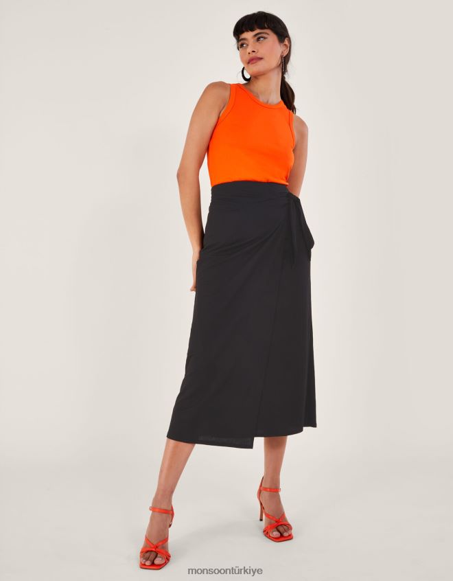Monsoon kadınlar winnie şal midi etek JH86BT210 Giyim siyah