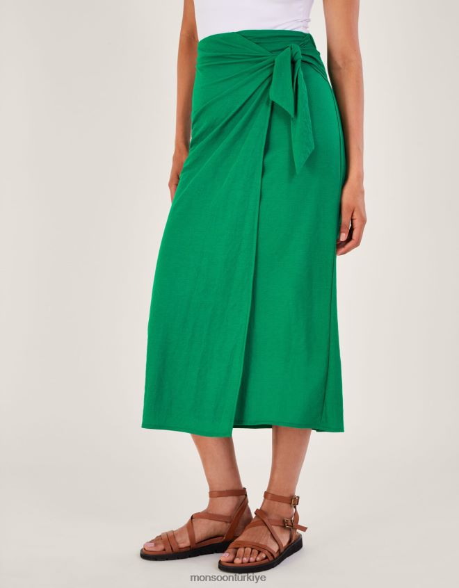 Monsoon kadınlar winnie şal midi etek JH86BT213 Giyim yeşil