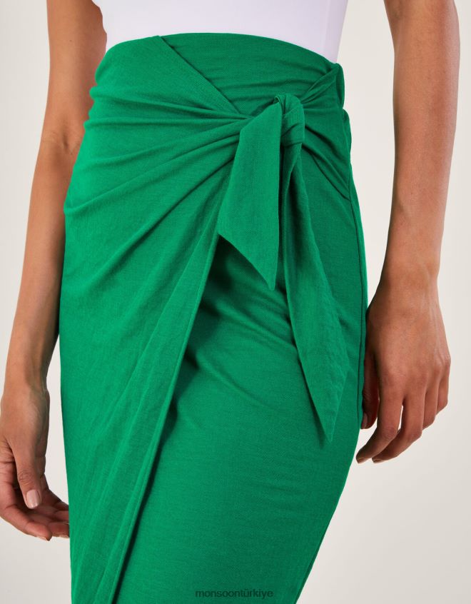 Monsoon kadınlar winnie şal midi etek JH86BT213 Giyim yeşil