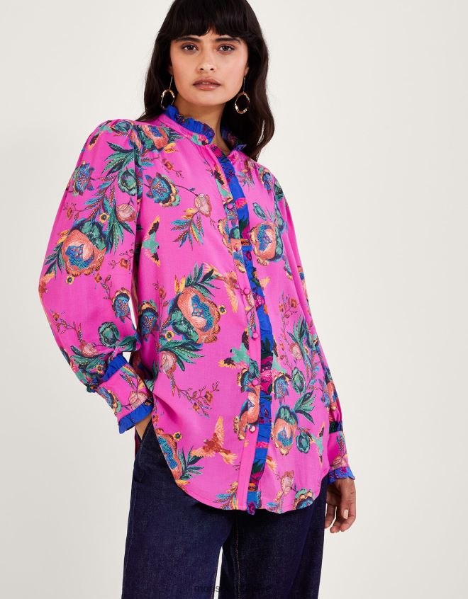 Monsoon kadınlar jordann desenli bluz JH86BT134 Giyim pembe