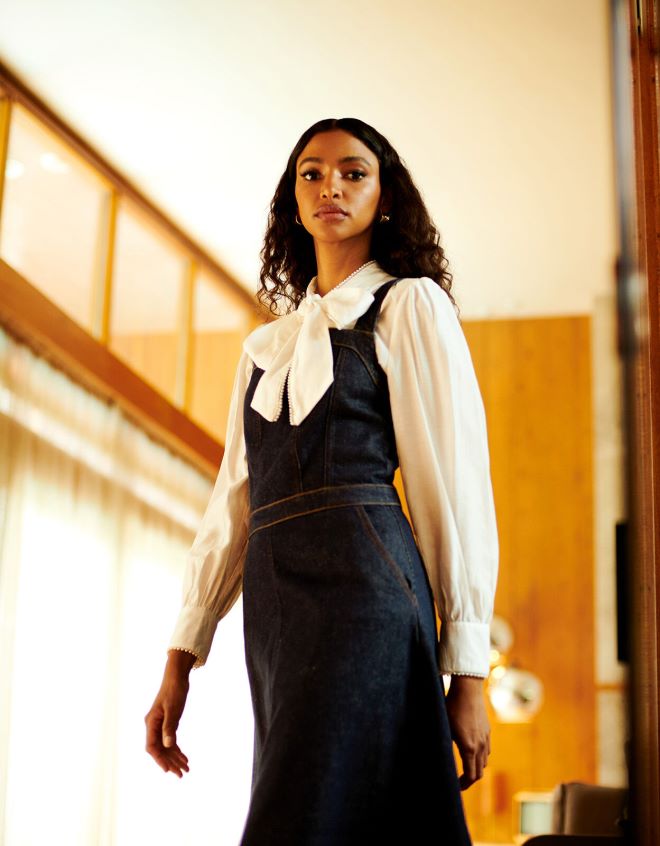 Monsoon kadınlar polly fiyonklu bluz JH86BT106 Giyim fildişi