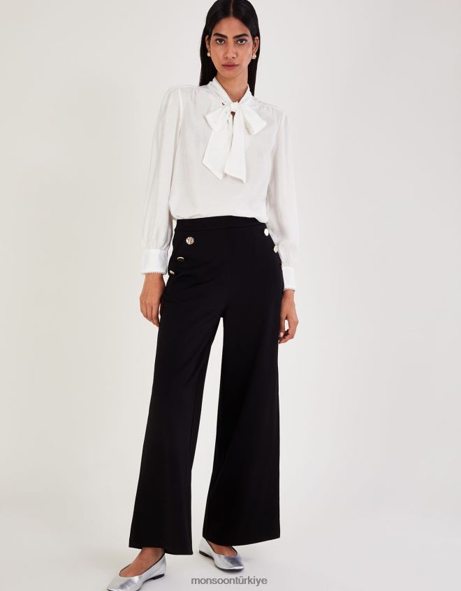 Monsoon kadınlar polly fiyonklu bluz JH86BT106 Giyim fildişi