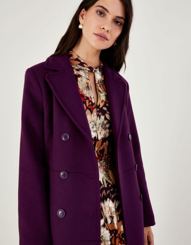 Monsoon kadınlar danielle etekli ceket JH86BT835 Giyim kırmızı (dut)