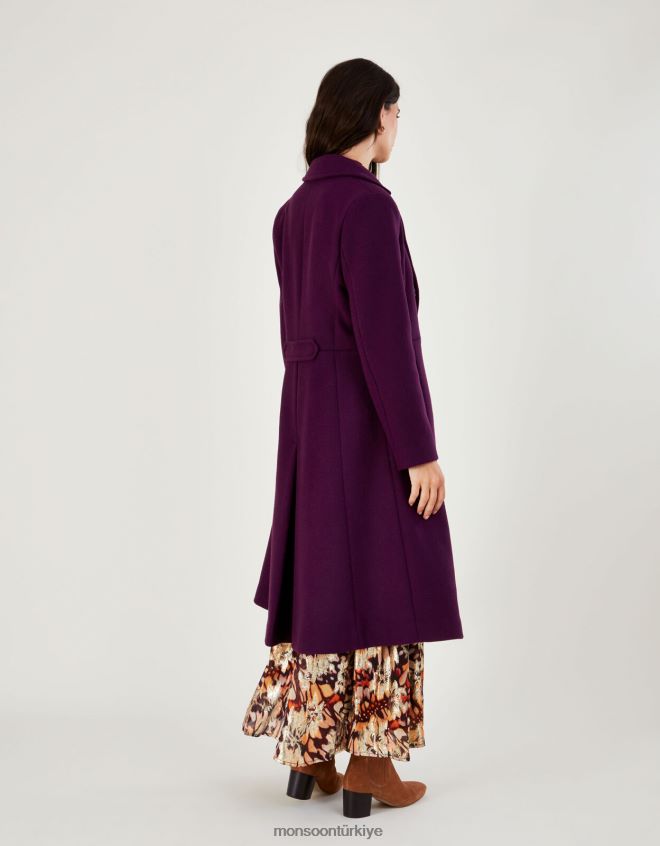 Monsoon kadınlar danielle etekli ceket JH86BT835 Giyim kırmızı (dut)