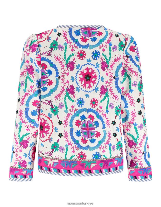 Monsoon kadınlar doğu preeti işlemeli ceket JH86BT782 Giyim çok