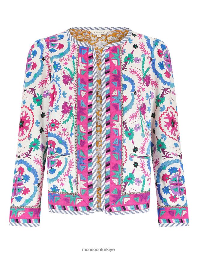 Monsoon kadınlar doğu preeti işlemeli ceket JH86BT782 Giyim çok