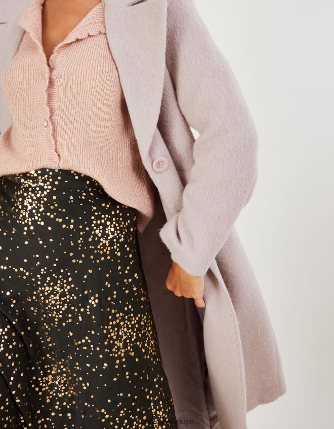 Monsoon kadınlar jenny geri dönüştürülmüş polyesterden fırçalanmış yünlü akıllı ceket JH86BT579 Giyim pembe