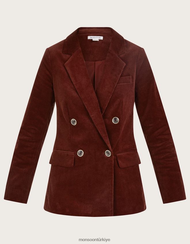 Monsoon kadınlar justine kruvaze kordonlu blazer JH86BT111 Giyim bakır