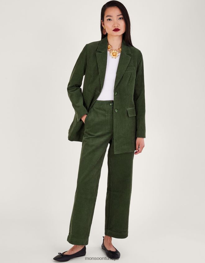 Monsoon kadınlar kordon blazer takım elbise ceketi JH86BT30 Giyim yeşil