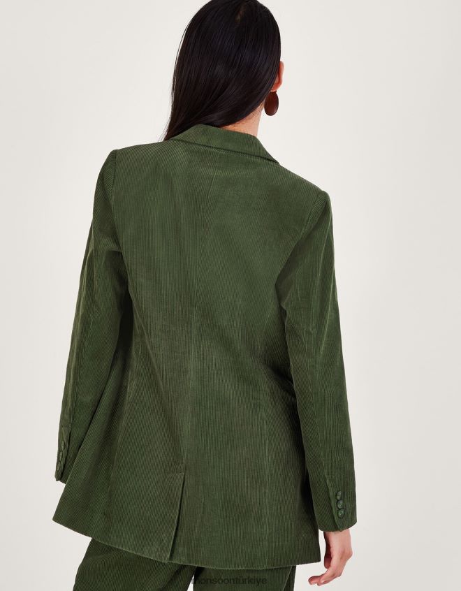 Monsoon kadınlar kordon blazer takım elbise ceketi JH86BT30 Giyim yeşil