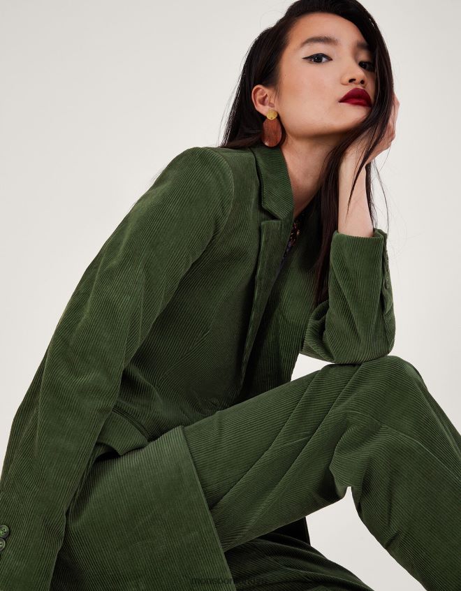 Monsoon kadınlar kordon blazer takım elbise ceketi JH86BT30 Giyim yeşil