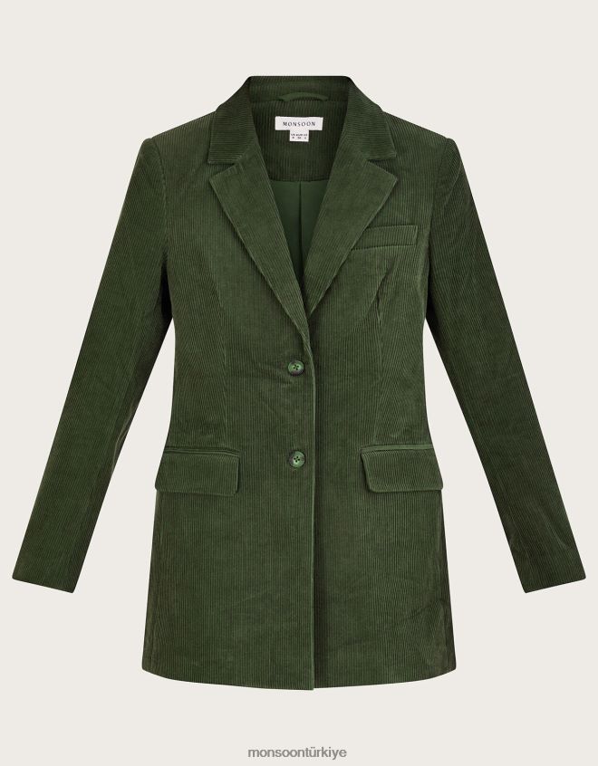 Monsoon kadınlar kordon blazer takım elbise ceketi JH86BT30 Giyim yeşil