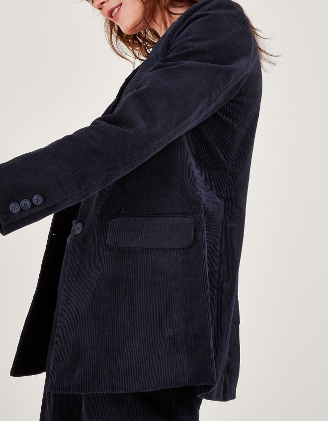 Monsoon kadınlar kordon blazer takım elbise ceketi JH86BT91 Giyim mavi (gece yarısı)