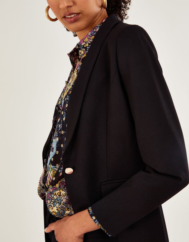 Monsoon kadınlar lenzing ecovero ile becca ponte blazer JH86BT901 Giyim siyah