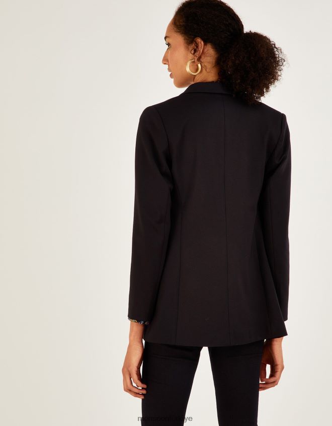 Monsoon kadınlar lenzing ecovero ile becca ponte blazer JH86BT901 Giyim siyah