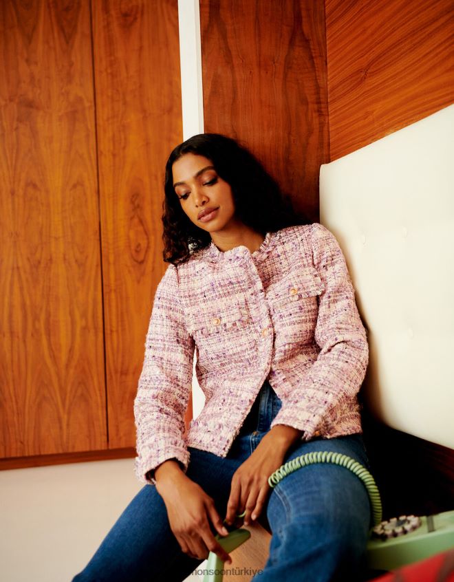 Monsoon kadınlar toni tüvit ceket JH86BT456 Giyim pembe